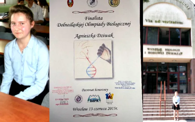 Finalistka Dolnośląskiej Olimpiady Biologicznej!